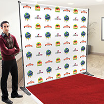 Back drop banner - Full color retractable back drop banner