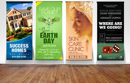 Unique & elegant canvas banners