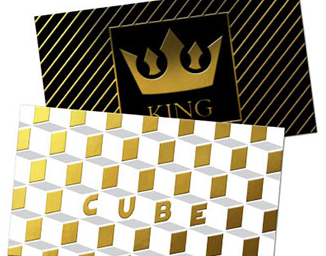 The classic look of raised business cards