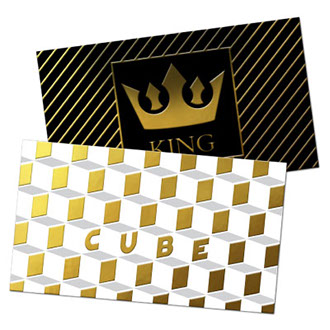 The classic look of raised business cards