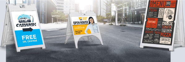 Custom sidewalk & Signicade signs