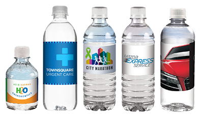 Custom bottle water & water bottle labels