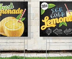 Custom yard signs - Corrugated plastic sign with sign stake